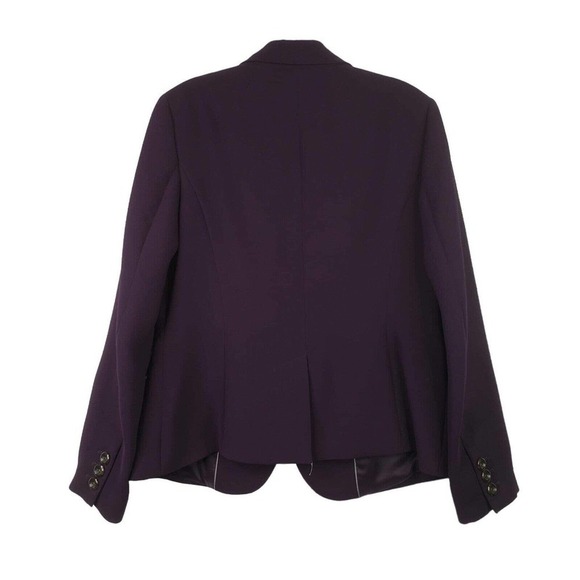 Talbots Womens Blazer One Button Deep Purple Size 6 Lined - Picture 3 of 9